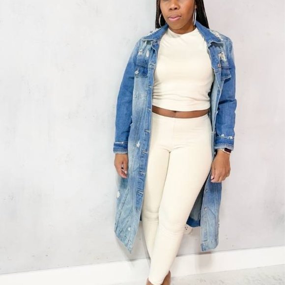 (NWT) Long Sleeve Double Layer / Long Crop Top - Vanilla - Picture 5 of 5